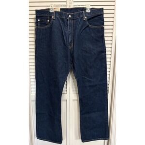 Levis 517 Dark Wash Zip Logo Bootcut Leg Size 40x32 High Rise Cotton NWT